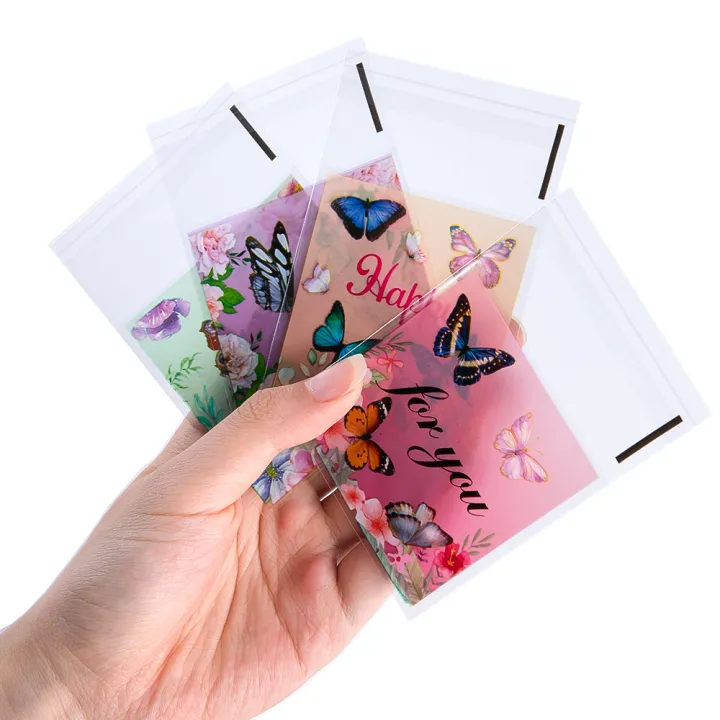 50pcs%207x10cm%20Transparent%20Butterfly%20Plastic%20Self%20Adhesive%20Opp%20Bags%20Pouches%20for%20DIY%20Jewelry%20Packaging%20Candy%20Cookie%20s%20Bag%20-%20Image%205