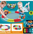 Changeable Track Car Set – 46-Piece Interactive Play Track with Two Toy Cars. 