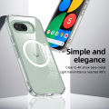 Matte & Clear Magnetic Wireless Charging Armor Magsafe Case For Google Pixel 9a Pixel9a Military Shockproof Phone Back Cover.