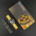 JS Ultra 9 Gold Edition 49mm  Smartwatch golden smart watch. 
