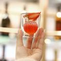2pcs 50ml Golf Ball Glass Cups Funny Double Walled Shot Glass Drinking spirits Glasses Forwhiskey tea Espresso coffee. 