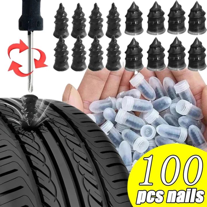 Universal Tire Puncture Repair Nails for Car Motorcycle Bike Vacuum Tyre Repairing Metal Nail Set Car Tire Accessories