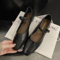Mary Jane Single Shoes Thick Heel Shoes Elegant Classic Retro Square Toe Comfortable Soft Shallow Cut Low Heel Women's Shoes. 