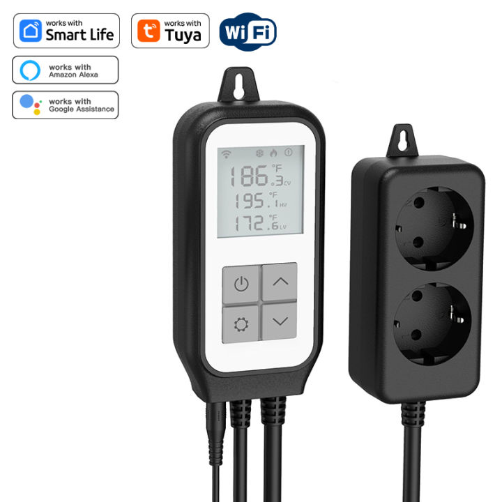 Visual Reference: Tuya Digital Temperature Controller Socket Thermostat Heater Plug For