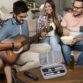 Wireless Microphone Case for JBL PartyBox Wireless Two Microphone System Singing Karaoke Dual Mic Handheld Travel Storage Bag. 