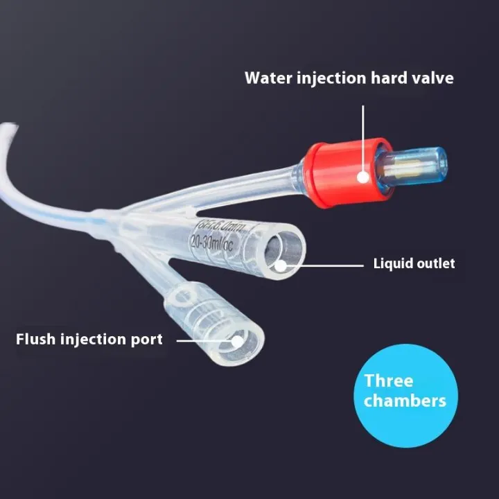 1 Piece 2 Way 3 Way Urinary Catheters Disposable Medical Silicone Foley ...