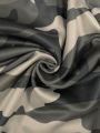 Plus Size Women's Camo Capri Leggings with Side Stripe Cutouts Stylish High Elasticity Knit Sporty  Fashionable Casual Pants. 