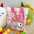 Kawaii Sanrio Canvas Bag Kuromi Hello kitty Cinnamoroll Women's Shoulder Bags Casual Large Capacity Shopping Bag. 