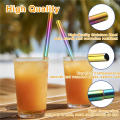 Reusable Telescopic Straw 304 Stainless Steel Metal Straw With Cleaning Brush Portable Drinking Straw Set For Travel With Case. 