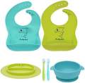 6pcs baby silicon feeding set. 