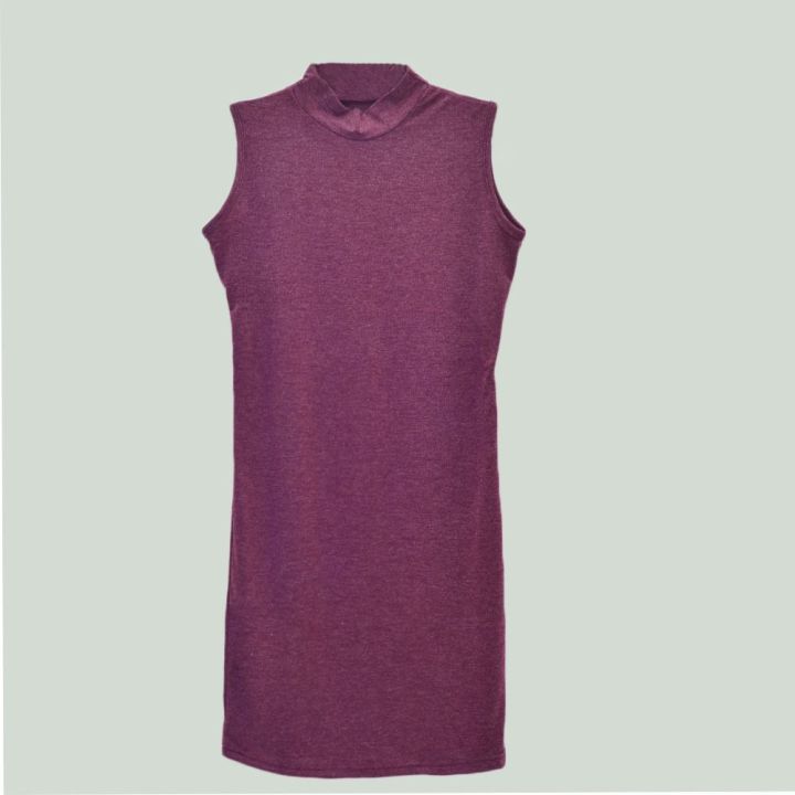 strapless open back dress Isabella Lilac Sleeveless Pleated Knit Midi Dress main image 1