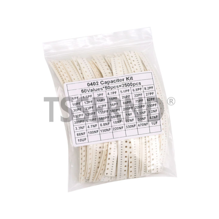 Produktbild von 2500 Stück 0805 SMD-Kondensator-Sortiment – 50 Werte Von 1pF Bis 10µF, Für Elektronik-Reparatur & Prototypen