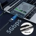USB 3.0 HDD Enclosure 2.5 inch SATA SSD Hard Drive Case with 5Gbps Transfer Speed Mobile External Housing Harddisk Boxs Cable. 