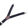 2pcs Men's Shirt Holders Stays Y-Style Adjustable Elastic Leg Suspenders Straps Non-slip Clips Sock Garter Clamps for . 