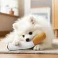 Funny Pet Toys Cigar Big Smoke Plush Squeak Dog Chew Toy Interactive Molar Chew Toy Bite Resistant Fake Cigarette Dog Chew Toy.