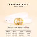 Ladies genuine leather belt, versatile decoration for business and casual wear, simple and fashionable, with a high-end feel..