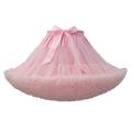 Womens 3-Layered Pleated Tulle Petticoat White Black Pink RedTutu Puffy Party Cosplay Skirt.