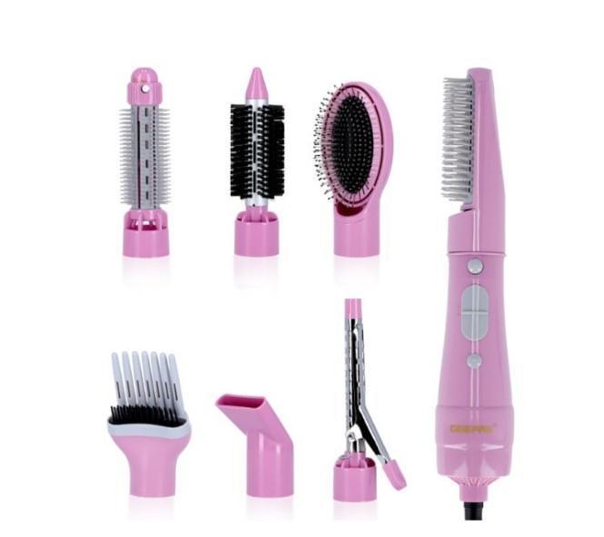 Geepas GH731 8-In-1 Hair Styler - Hot Air Brush With 2 Speed Settings, Overheat Protection, Cool Function | Multi-Functional Salon Hair Styler |