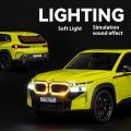 New 1:24 BMW XM Alloy Metal Diecast Model Car Casting Sound And Light Children's Toys Gift With Kids Collectibles Hobbies Gifts.