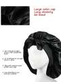 Satin Bonnet Silk Bonnet Adjustable Bonne For Sleeping Hair Bonnet With Tie Band Bonnets For Women Men. 
