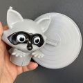 Cute Raccoon Toilet Paper Holder Playful Bathroom Decor With Trash Can Lid Cover Unique  Idea Funny Home Accessory. 