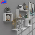 set of 4 Wall Decoration shelves(Black Brown white Red Yellow). 
