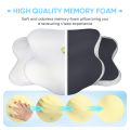 Ergonomic Cervical Pillow Memory Foam Pillow Neck Pain Relief Comes With Ice Silk Pillowcase Adjustable For Back Side Sleepers.