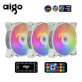 Aigo AR12 120mm pc computer Case Fan RGB Heatsink aura sync sata port 12cm Cooler argb Silent controller fan cooling ventilador. 