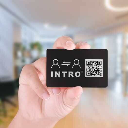 INTRO NFC CARD. DIGITAL VISITING CARD. INFINITY CARD.