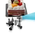 Dada cream squeezer head set, squeezer head set, squeezer head, all sizes, squeezer head, whipping head cream, squeezer head with Bag, 1 set of 14 pieces. 