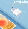 20W PD Charger Power Adapter EU Plug For iphone 14 13 mini Pro Max Type C fast charger for Apple Cable for iPhone 8 Plus X XS 11 12. 