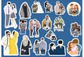 LOVE COUPLE STICKER SHEET. 