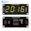 0.56 inch 4-Digit 7 Segments Digital Tube Clock Module Double Dots Blue Yellow White Green Red LED Display TM1637 For Arduino. 