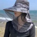 Mosquito Hat with Hidden Net Mesh Repellent Insect Bee Protection Fishing Hat Men Women Outdoor Camping Sunscreen Fishing Cap.
