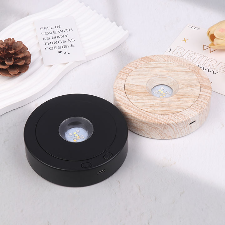 Rotating%20Display%20Stand%20For%20Crystals%20Glass%20Art%20Speed%20Adjustable%20Revolving%20Platform%204.5"%207%20Light%20Modes%20LED%20Rotating%20Display%20Stand%20-%20Image%204