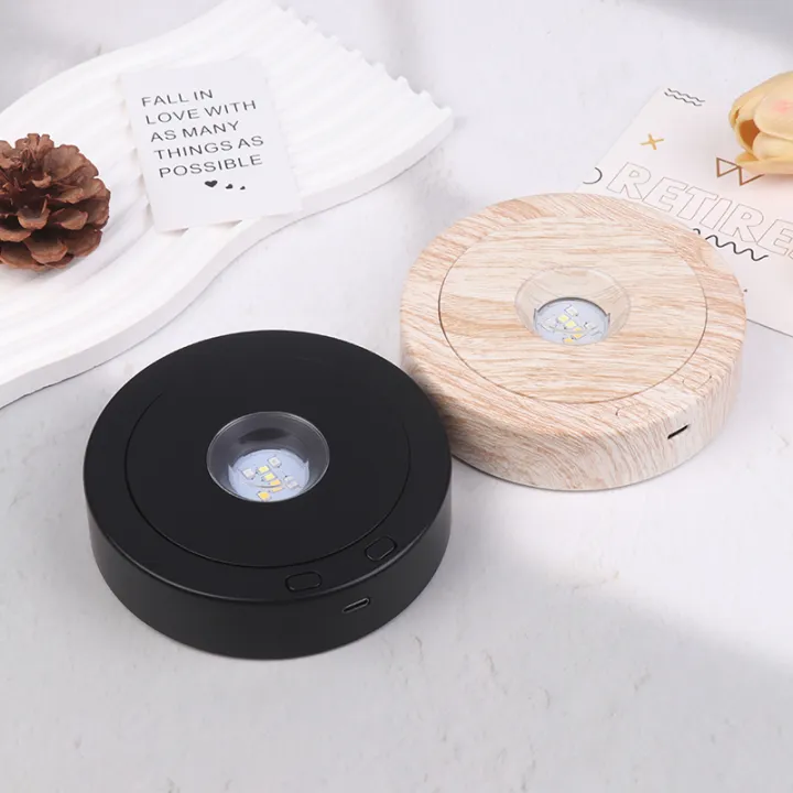 Rotating%20Display%20Stand%20For%20Crystals%20Glass%20Art%20Speed%20Adjustable%20Revolving%20Platform%204.5"%207%20Light%20Modes%20LED%20Rotating%20Display%20Stand%20-%20Image%204