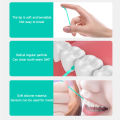 100pcs/bag mint flavored interdental brush, disposable cleaning oral tool, portable interdental brush.