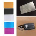 Metal Business Cards Color Metal Business Cards Diy Engraving DIY Card Office Supplies Aluminum Blank Laser CNC Engraved Card. 