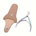 Protective Nail Tool Case Metal Snap Closure Compact Storage for Manicure Scissors Cuticle Nippers Crochet Accessories.
