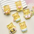 New arrival 3D resin dolls DIY relief cartoon luminous butter bear cartoon assorted colours bright and ready to ship from Thailand. 