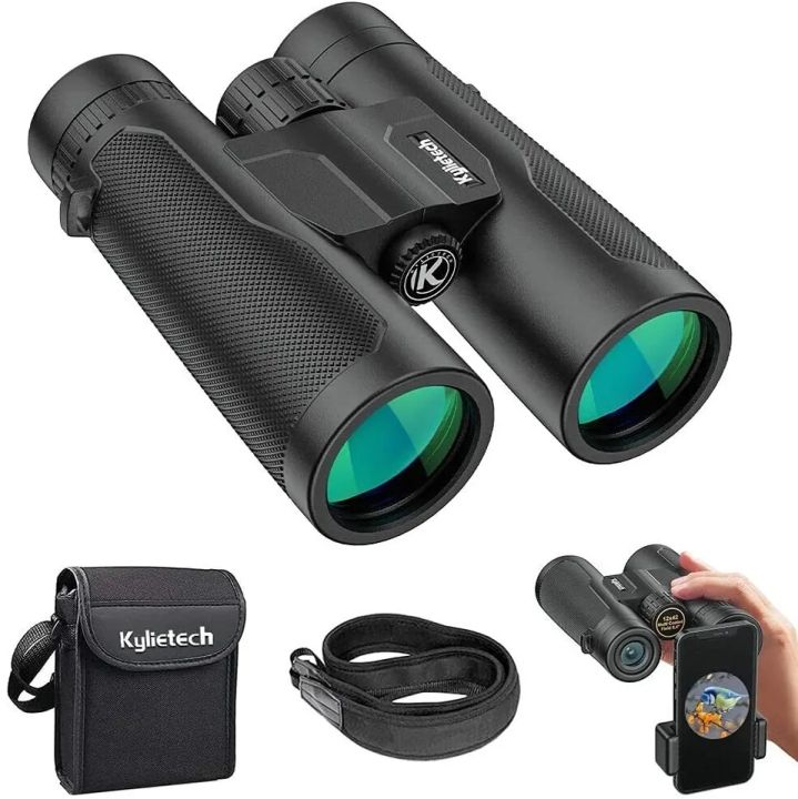 Kylietech 12X42 Binoculars HD Waterproof Fogproof Compact Binoculars for Bird Watching, Hunting, Hiking, Sports, and Concerts