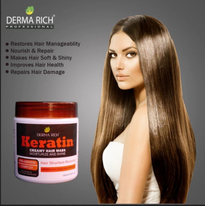 Dermarich Keratin Creamy Hair Mask – Straightening & Shining Treatment ...