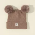 Solid Color Wool Knitted Bonnet Bebe Newborn Baby Hat Pompom Cute Winter Hat For Kids Boys Girls Children Warm Beanie Cap 0-3Y. 
