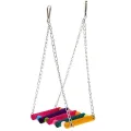 1pc Colorful Hanging Hammock Swing Toys for Pet Birds Perfect for Parrots Parakeets Budgies and Cockatiels. 