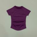 HISTELLO Impact Short Sleeve Yoga Tops Seamless Women Slim Fit High Stretch Gym Fitness Running Workout Sports T Shirt.