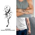 Ink double koi pattern long-lasting waterproof temporary tattoo stickers simulated non-reflective fake tattoos arms and legs. 