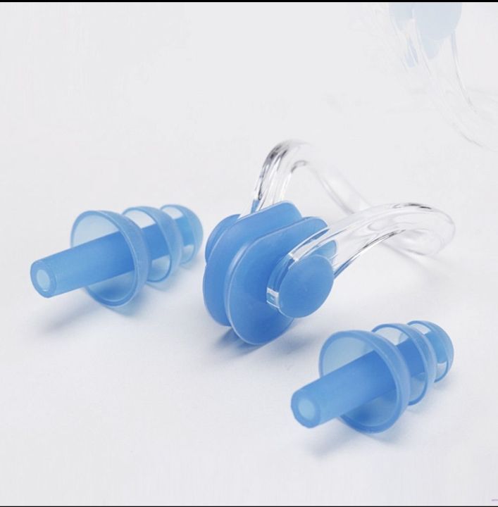 Ear plugs and nose pin for swimming