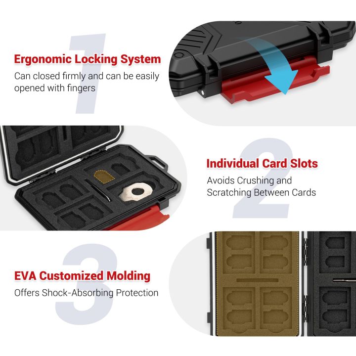 22%20Slots%20SD%20Card%20Case%20Holder%20Waterproof%20Memory%20Card%20Storage%20Box%20for%208%20SD%20SDHC%20SDXC%20Cards%20+12%20MicroSD%20TF%20MSD%20Cards+2Nano%20SIM%20Card%20-%20Image%203