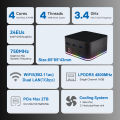 Ninkear T9 Mini PC Intel Alder Lake N100 8GB/16GB DDR5 256G/1TB Windows 11 Ultra Small Pocket Computer Dual LAN Three HDMI. 