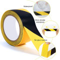48mm x 15M Black & Yellow Hazard Warning Safety Stripe Tape Ideal For Hazard Caution Warning Social Distance Warehouse Gym Floor. 